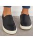 Fashion Grey Round Toe Thick Sole Hollow Slip-on Shoes