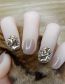 Fashion Mj-111 Short Ice Transparent Coffee Champagne Full Diamonds [glue Type] (3 Batches) Plastic Wearable Full-drilled Geometric Nail Patch