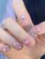 Fashion Mj-186 Pink Love Diamond [phototherapy] (3 Batches) Plastic Ice Transparent Powder With Drill Love Nail Art Patch