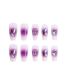 Fashion Mj-166 Purple Dream [glue] Mj-166 Purple Dream [light Therapy] (3 Batches) Plastic Gradient Print Diamond Nail Patches