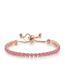 Fashion January Pomegranate Bracelet With Round Zirconium Crystal In Copper