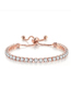 Fashion April Diamond Bracelet With Round Zirconium Crystal In Copper