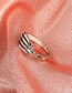 Fashion Silver Solid Copper Claw Open Ring