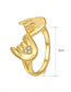 Fashion Silver Brass Set Zirconium Hand Ring