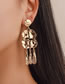 Fashion Rose Gold Alloy Geometric Irregular Tassel Earrings