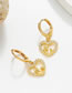 Fashion Gold Copper Inlaid Zirconium Mother And Child Love Earrings