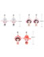 Fashion 14 Ear Clip Asymmetric Red 7587 Resin Cartoon Opera Mask Ear Clip