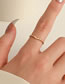 Fashion Gold Bronze Zirconium Triangle Ring