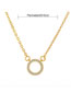 Fashion Gold Bronze Zirconium Geometric Ring Necklace