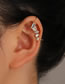 Fashion Silver Alloy Inlaid Zirconium Geometric Irregular Ear Clip