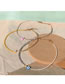Fashion Pink Geometric Bead Panel Beaded Eye Necklace