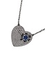 Fashion Silver Bronze Zirconium Heart Star Pendant Necklace