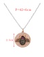Fashion Silver-3 Bronze Zirconium Heart Star Pendant Necklace