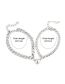 Fashion Silver Titanium Steel Geometric Chain Magnetic Heart Bracelet