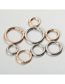 Fashion Light Gold 25mm Inner Diameter (33 Outer Diameter) Alloy Round Buckle Spring Keychain (single)