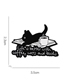 Fashion Black Alloy Cartoon Coffee Black Cat Brooch