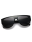 Fashion C1 Bright Black/full Grey Pc Square Large Frame Sunglasses
