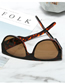 Fashion C2 Leopard/full Tea Pc Square Large Frame Sunglasses