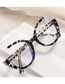 Fashion C6 Coffee/anti-blue Light Pc Half-frame Cat-eye Large-frame Sunglasses