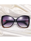 Fashion C8 Upper Black And Lower Leopard/gradient Gray Pc Square Large Frame Sunglasses