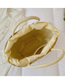 Fashion Creamy-white Wheat Straw Embroidered Tote Bag