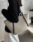 Fashion Creamy-white Straw Large Capacity Shoulder Bag