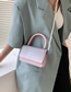 Fashion Pink Gray Gradient Gradient Crocodile Pearl Beaded Crossbody Bag