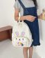 Fashion Pink Canvas Cartoon Rabbit Large Capacity Backpack