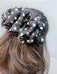 Fashion White Spot On Black Dot Multilayer Bow Hair Clip