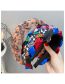 Fashion Colorful Houndstooth Fabric Houndstooth Braided Wide-brimmed Headband