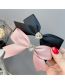 Fashion Black Bow Ribbon Diamond Heart Bow Hair Clip
