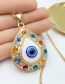 Fashion 3# Alloy Diamond Geometric Eye Necklace