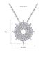Fashion Silver Bronze Zirconium Flower Necklace