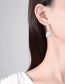 Fashion White Zirconium White Gold Bronze Drop Zirconia Stud Earrings