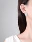 Fashion White Zirconium Bronze Zirconium Geometric Stud Earrings