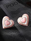 Fashion Laser Heart Earrings Resin Laser Heart Stud Earrings