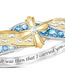 Fashion Silver Alloy Diamond Two-tone Cross Ring