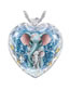 Fashion 0566 Mother And Child Elephant Alloy Geometric Love Crystal Elephant Necklace