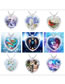 Fashion 0570 Unicorn Alloy Geometric Heart Crystal Unicorn Necklace