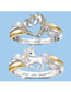 Fashion 1# Alloy Set Zirconium Unicorn Ring