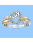 Fashion 2# Alloy Set Zirconium Unicorn Ring