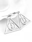 Fashion 1185 Antique Silver Alloy Geometric Triangle Earrings