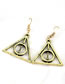 Fashion 0181 Bronze Alloy Geometric Triangle Necklace