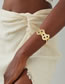 Fashion Gold Alloy Geometric Cutout Wavy Open Bracelet
