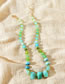 Fashion Green Glass Head Beaded Necklace