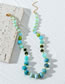 Fashion Blue Rough Beaded Necklace