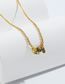 Fashion Gold Bronze Zirconium Geometric Necklace