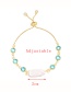 Fashion Royal Blue Copper Zircon Geometric Pearl Bracelet
