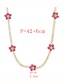 Fashion Purple Bronze Zircon Flower Necklace