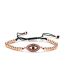 Fashion Black-2 Copper Gold Plated Beaded Diamond Eye Bracelet